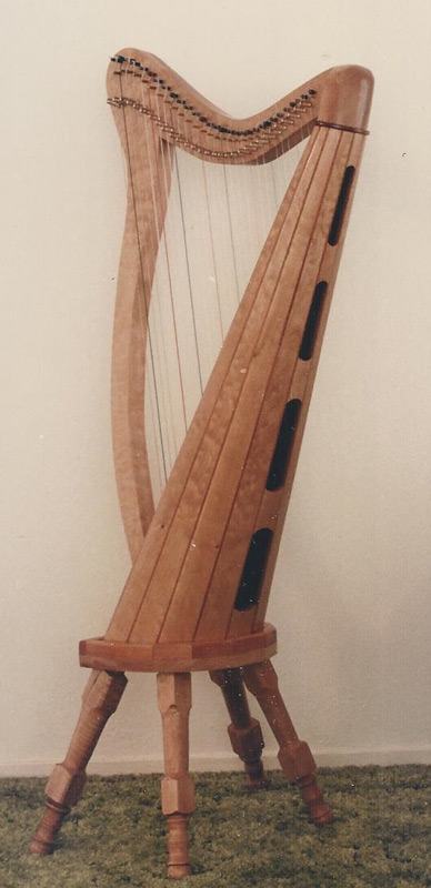 Jordan Celtic Harp 1983 – commissioned by a guitar player in my church choir. Photo 2 of 2.