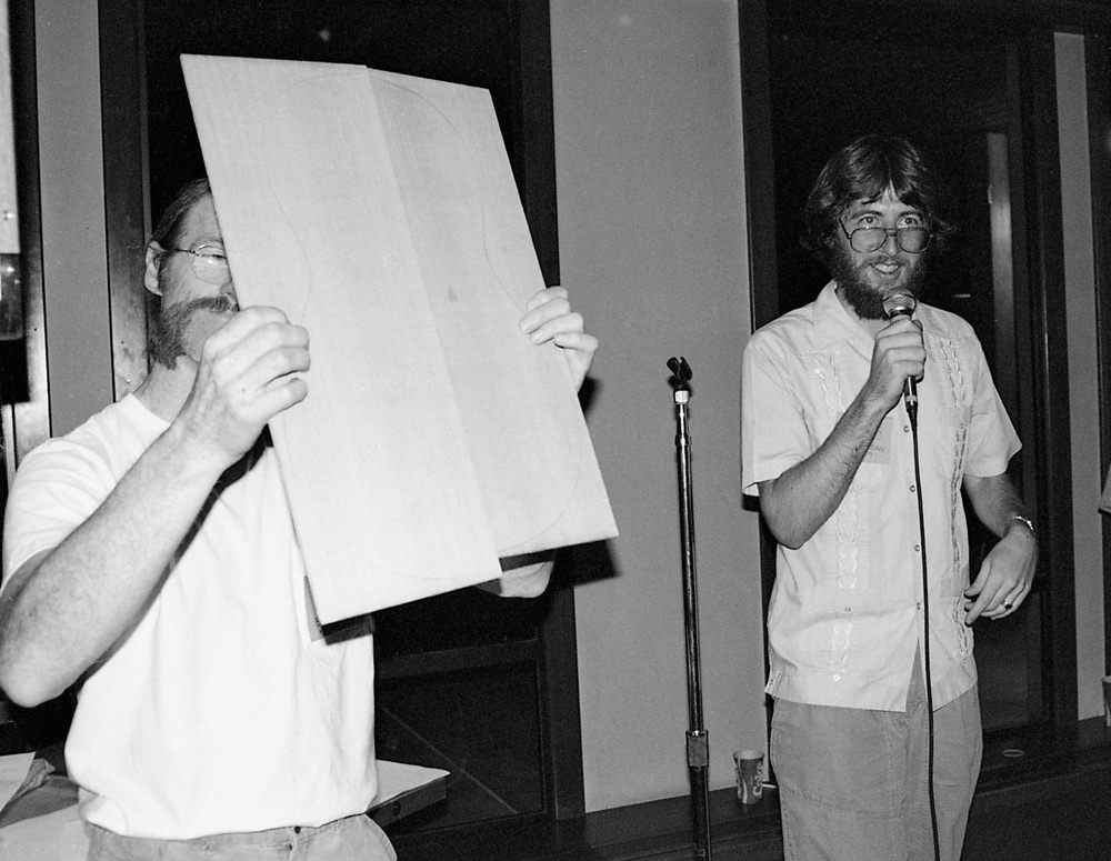 At the 1990 GAL Convention benefit auction. Todd Brotherton and John Jordan.