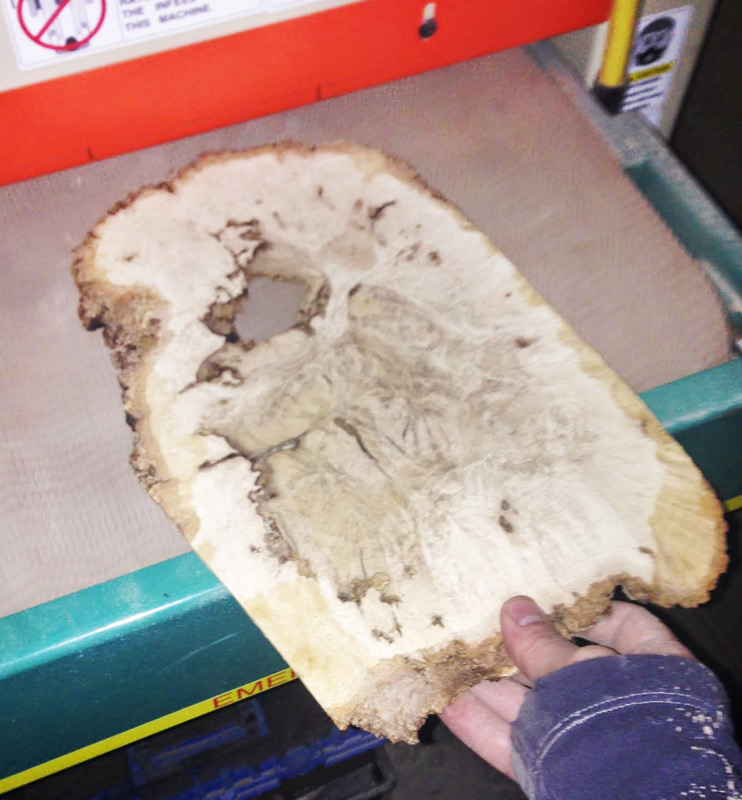 Burls often have tons of defect that you’ve got to work around.