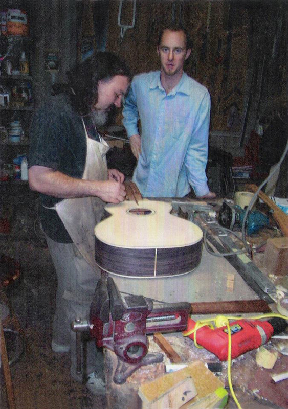 Building his first guitar in 2003 with Darrell Wheeler.