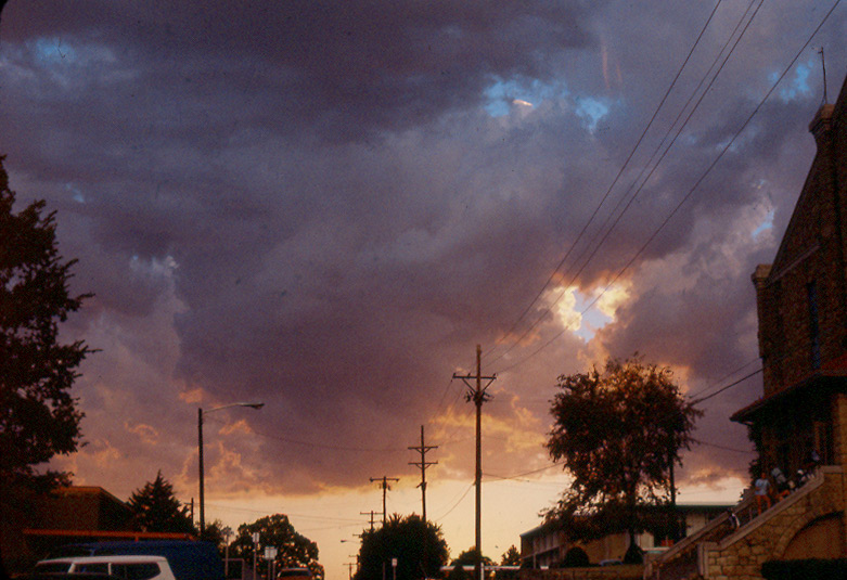 1978 Convention: Sunset after the tornado warning.