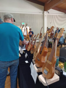 Mark Vinsel's ukulele display. (D. Olsen)