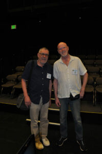 Australian luthier and author Graham McDonald with Mike Doolin. (Newsom) 