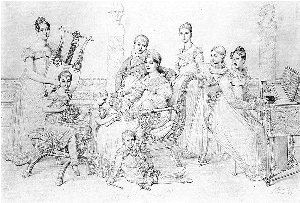 Sketch of Lucien Bonapart’s family.