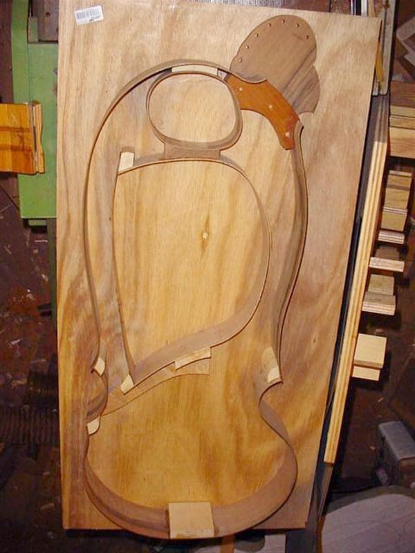 His Mozzani-style harp guitar. (image 4 of 5)