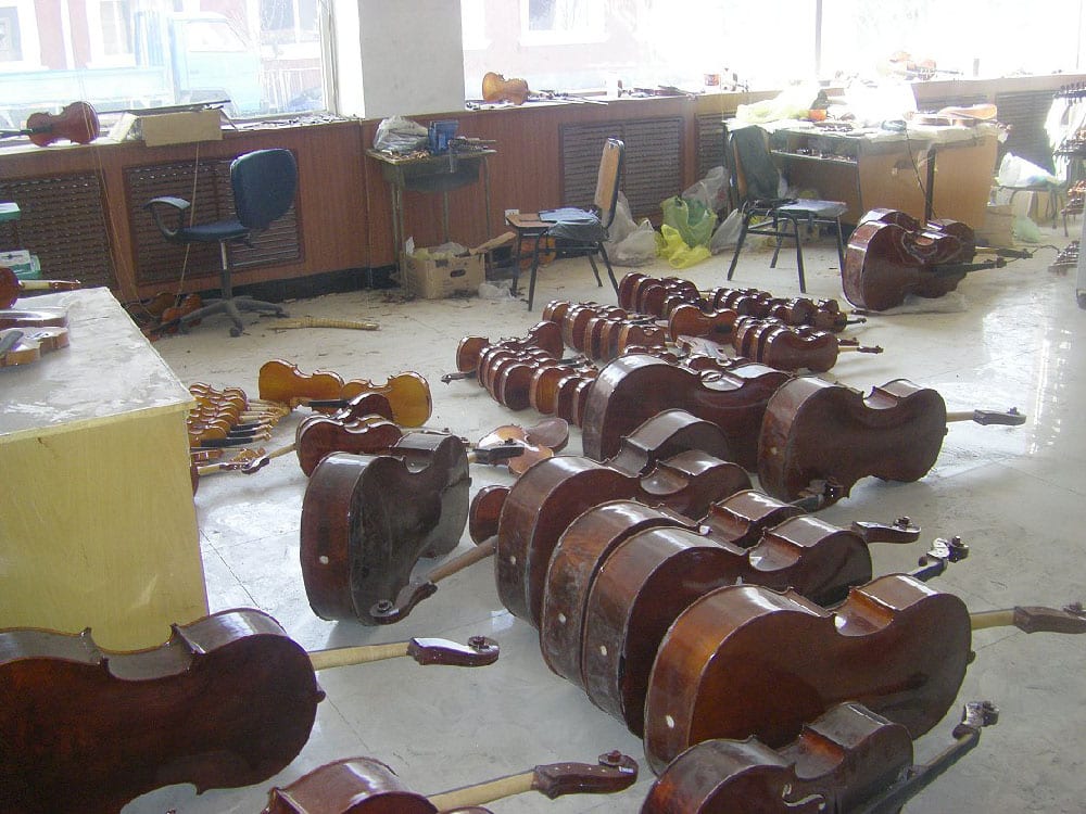 Bill Garafalo visits a violin factory in China. (image 2 of 8)