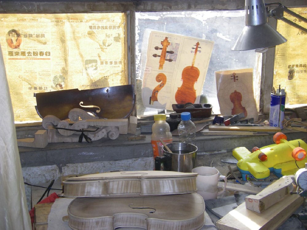 Bill Garafalo visits a violin factory in China. (image 6 of 8)