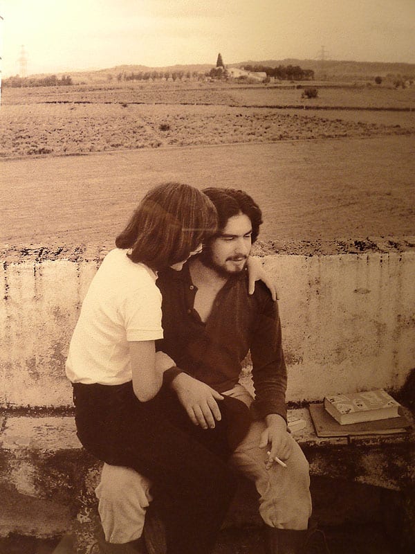 1970: With Maria del Carme in the tower of the country house of my maternal grandmother.