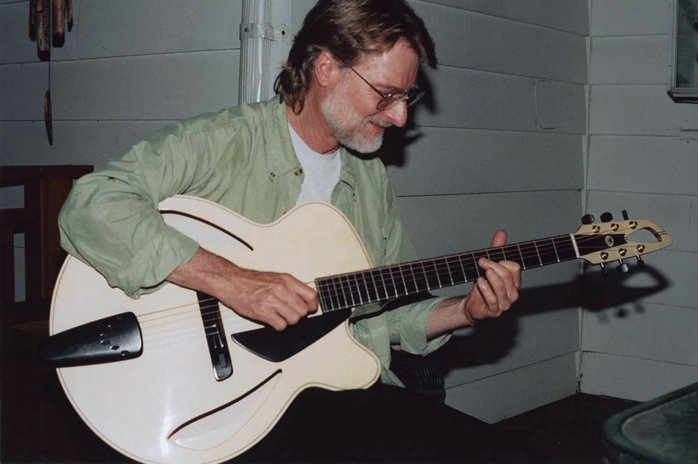 Steve Klein with guitars made by Josep Melo. (image 1 of 2)