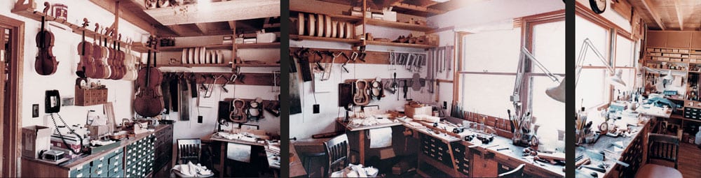 Workshop in the Becker family cabin.