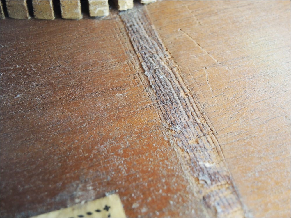 This Epiphone Seville from the 1930s shows marks a toothed plane under a back brace.