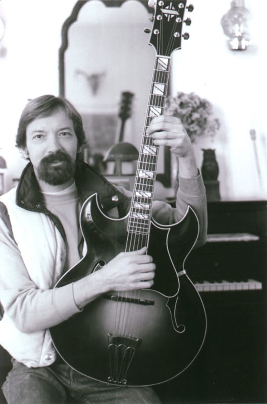 With his first archtop guitar, 1986.