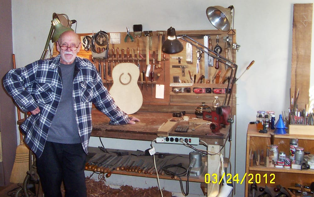 At his work bench, 2012.