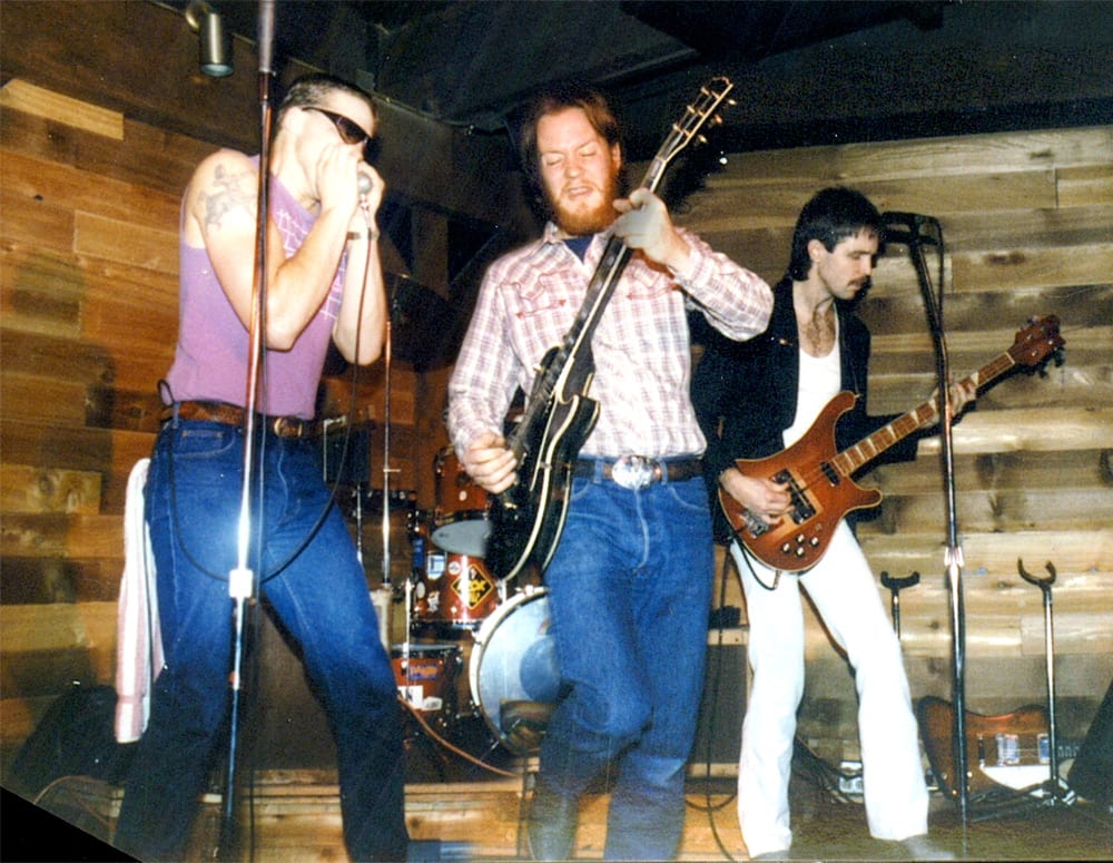 Can’t resist. Here’s one more of Jason rocking out in his bar-band days.