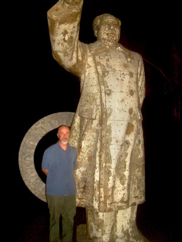Posing with The Big Guy in China.