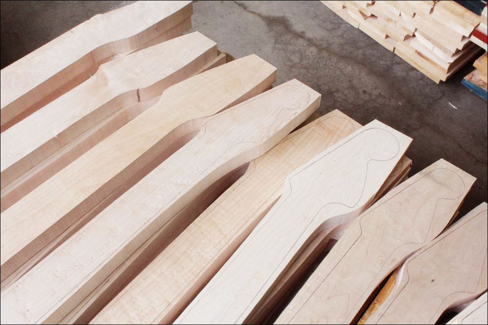 templates for rough-sawing neck blanks from planks (Image 1 of 2).