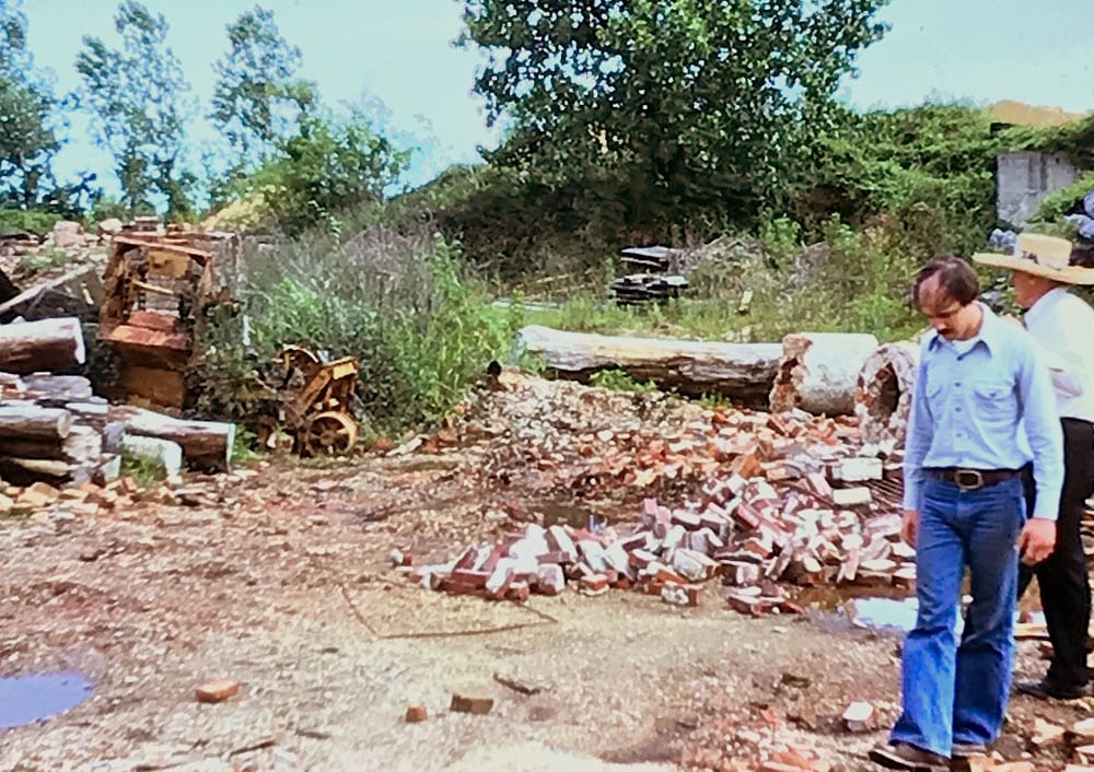 Bob Ruck and R.E. Brune went down to Carlton McLendon’s place in the 1970s to get some rosewood from his log pile (Image 1 of 3).