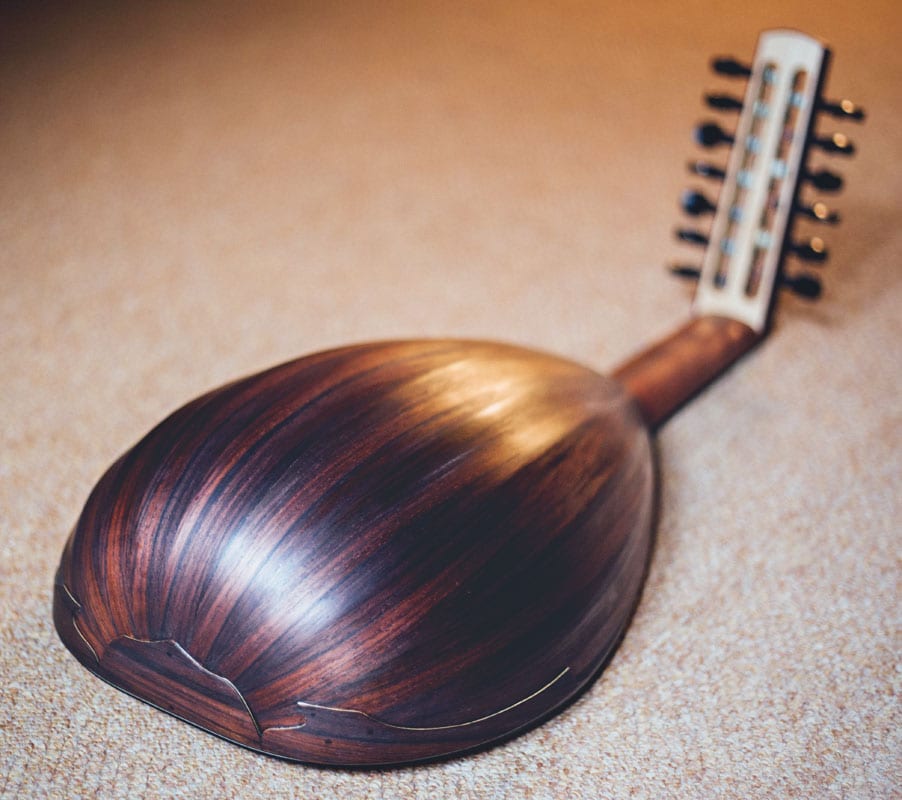 A 7-course lute in the style (approximately) of Georg Gerle, 1580. The original would probably have been maple, but rosewood looks good. (image 2 of 2)