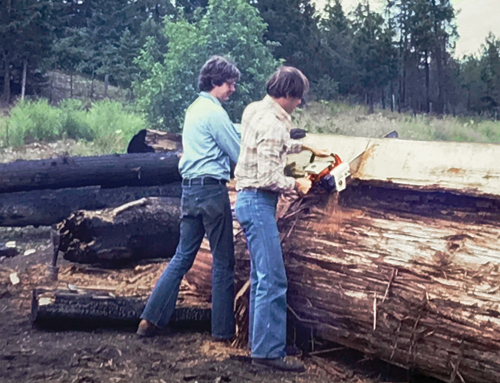 Wood harvesting adventures with R.E. Bruné in the 1970s. Both photos courtesy of R.E. Bruné.